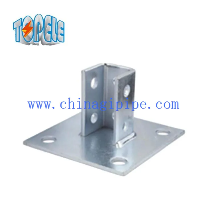 4 Hole Single Channel Post Base Unistrut Connecting Plate